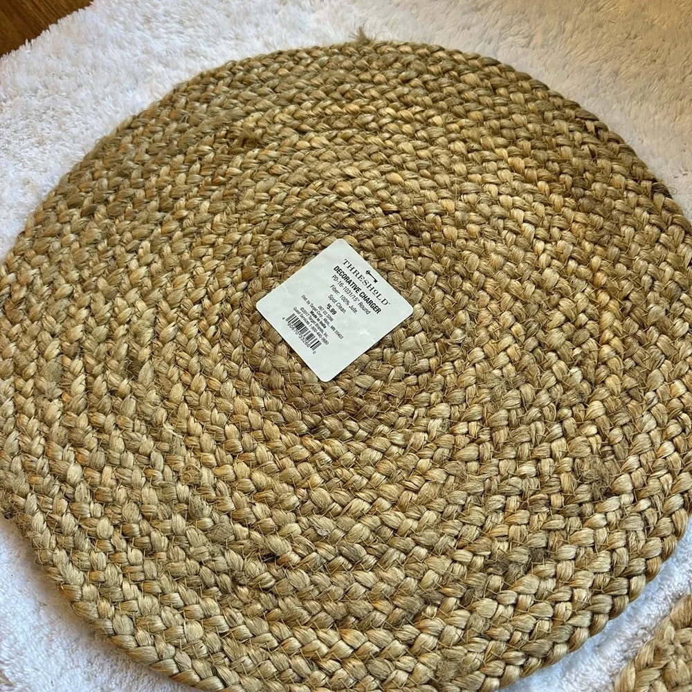 Threshold Tan Woven Bath Mats